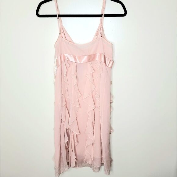 BCBG MaxAzria | NWT Silk Blush Ruffle Dress - Picture 4 of 6